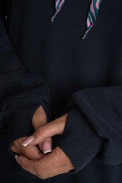 BLUZA Z KAPTUREM GRANATOWA - PENNY