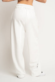 SPODNIE DRESOWE BAGGY BIAŁE- PERLE
