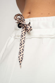 SPODNIE DRESOWE BAGGY BIAŁE- PERLE