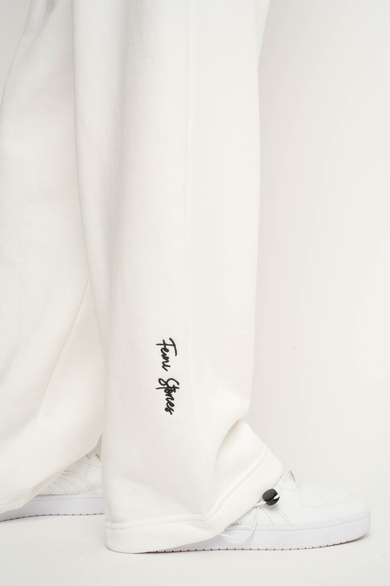 SPODNIE DRESOWE BAGGY BIAŁE- PERLE