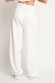 SPODNIE DRESOWE BAGGY BIAŁE- PERLE