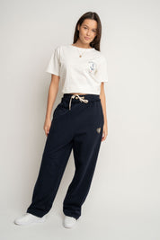 SPODNIE DRESOWE BAGGY CIEMNOGRANATOWE - PERLE