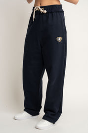 SPODNIE DRESOWE BAGGY CIEMNOGRANATOWE - PERLE