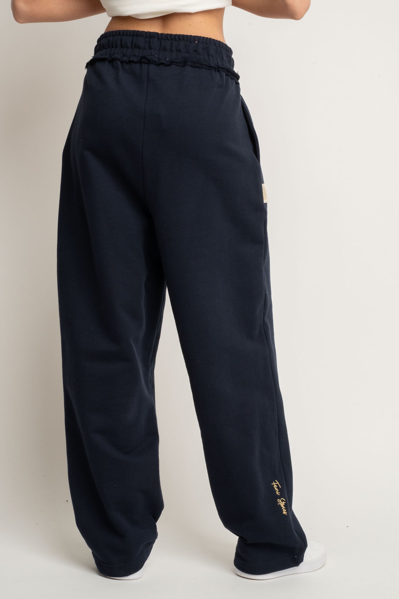 SPODNIE DRESOWE BAGGY CIEMNOGRANATOWE - PERLE