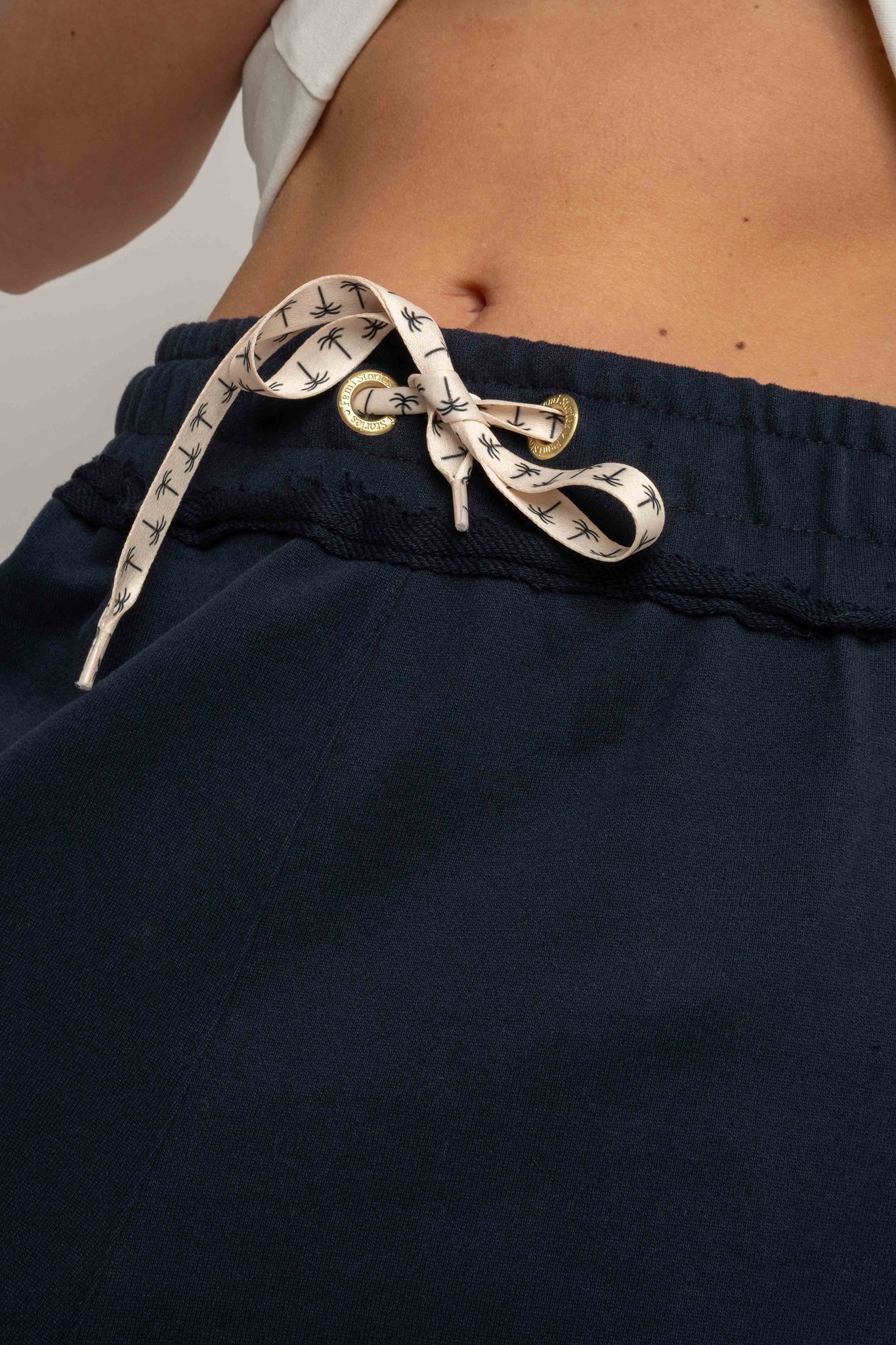 SPODNIE DRESOWE BAGGY CIEMNOGRANATOWE - PERLE