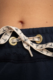 SPODNIE DRESOWE BAGGY CIEMNOGRANATOWE - PERLE