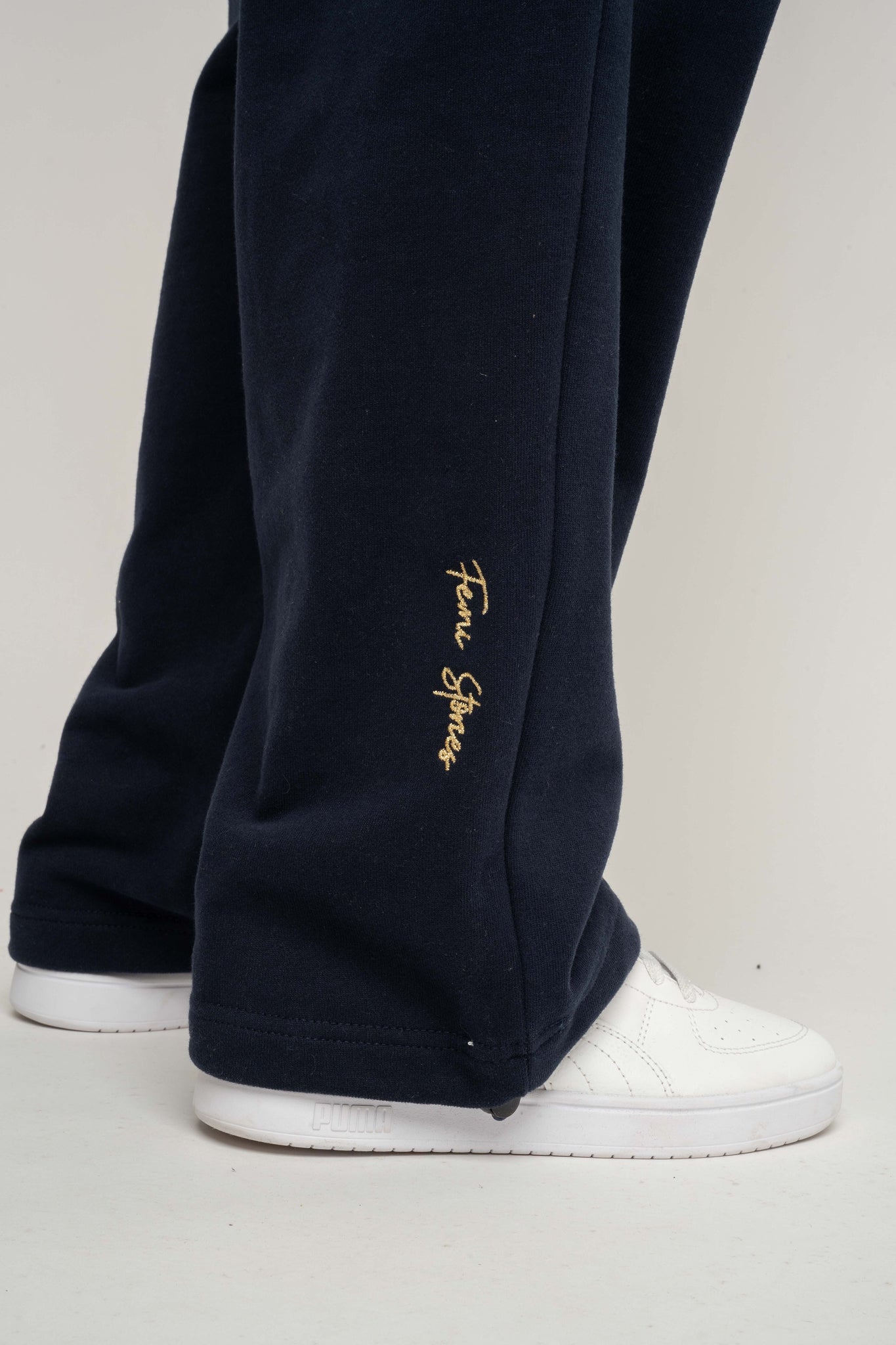 SPODNIE DRESOWE BAGGY CIEMNOGRANATOWE - PERLE