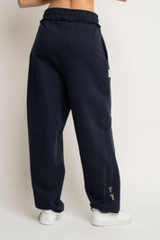 SPODNIE DRESOWE BAGGY CIEMNOGRANATOWE - PERLE