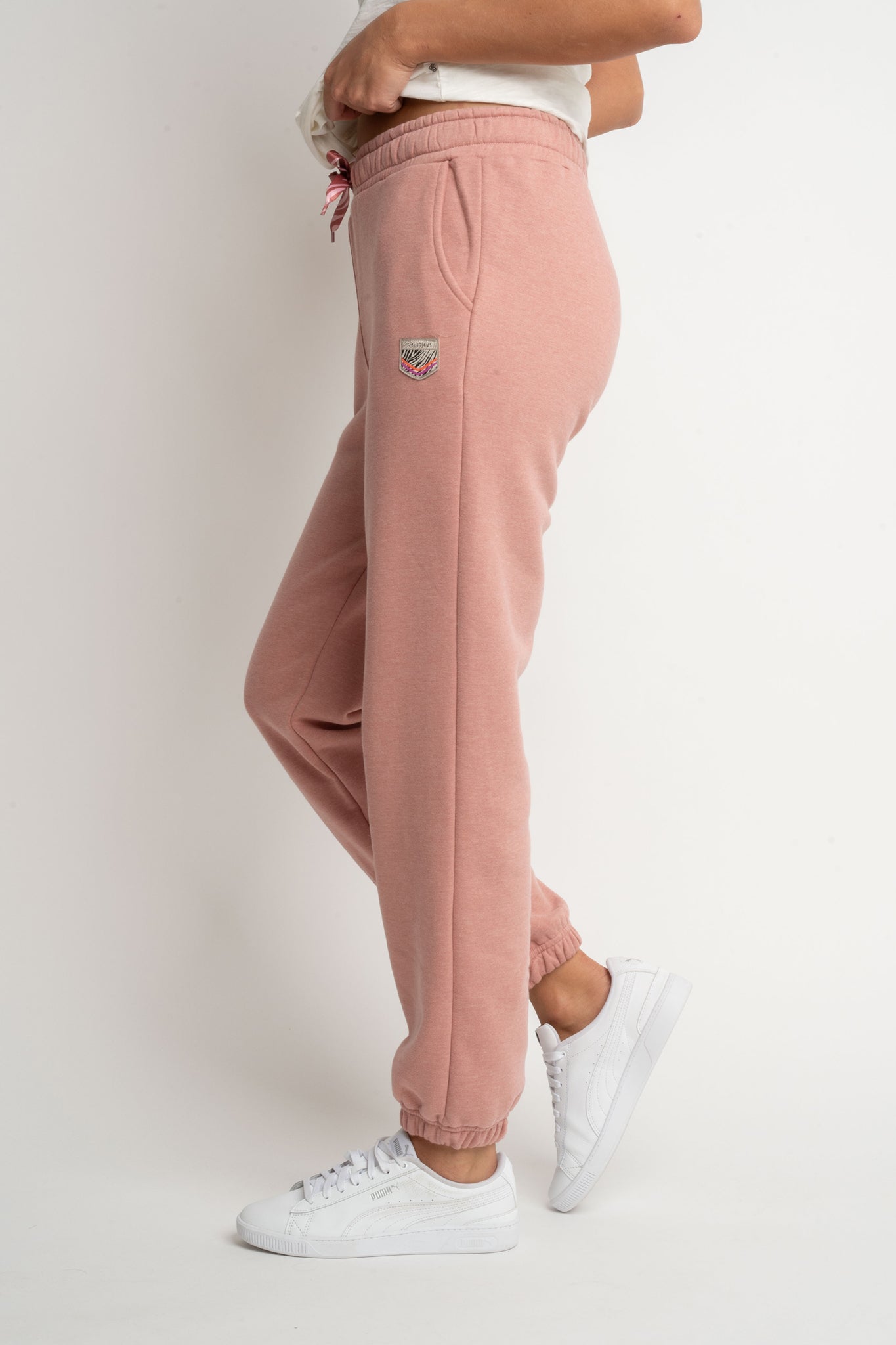 PINK MELANGE SWEATPANTS - HARUKA