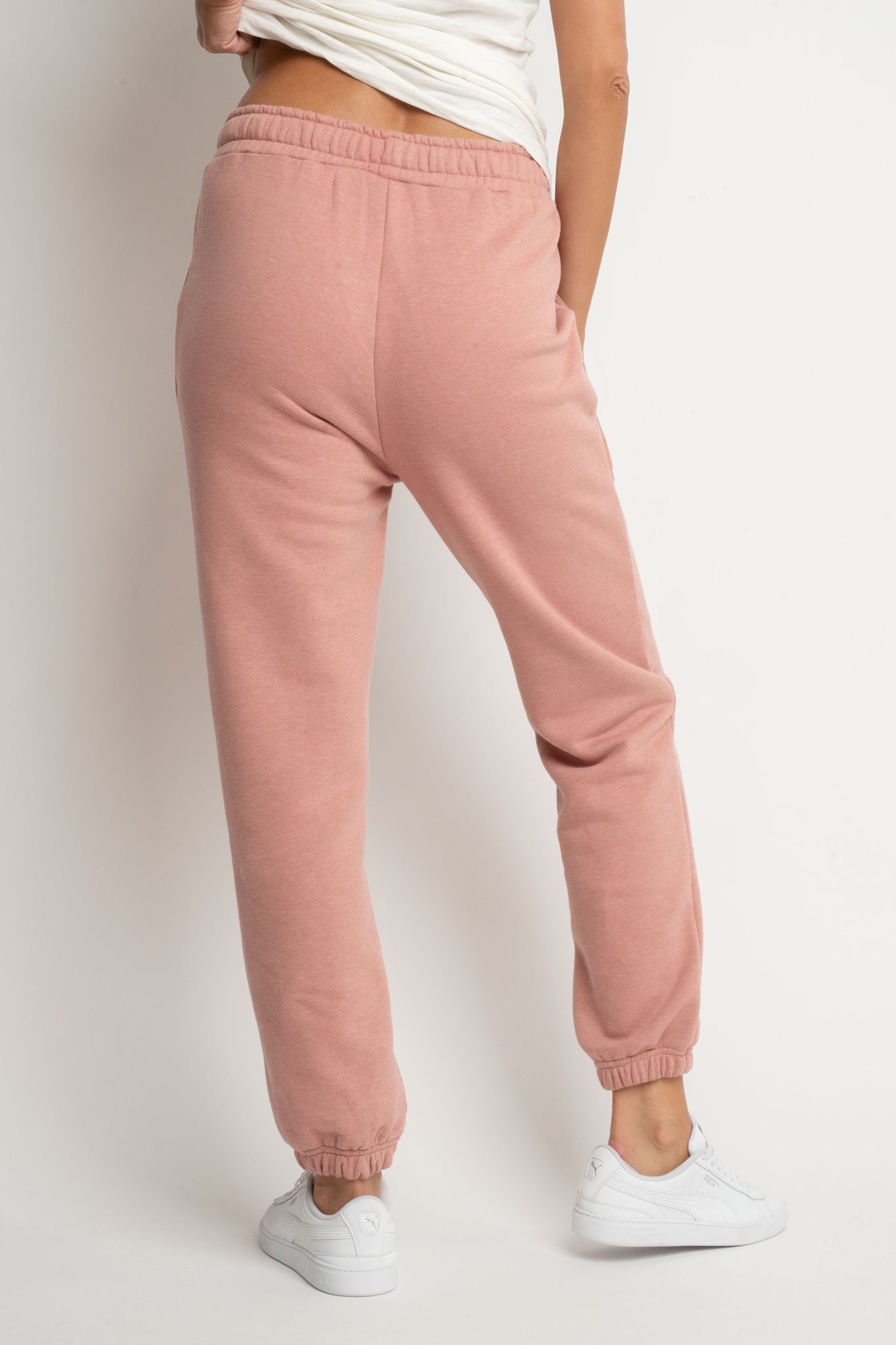 PINK MELANGE SWEATPANTS - HARUKA