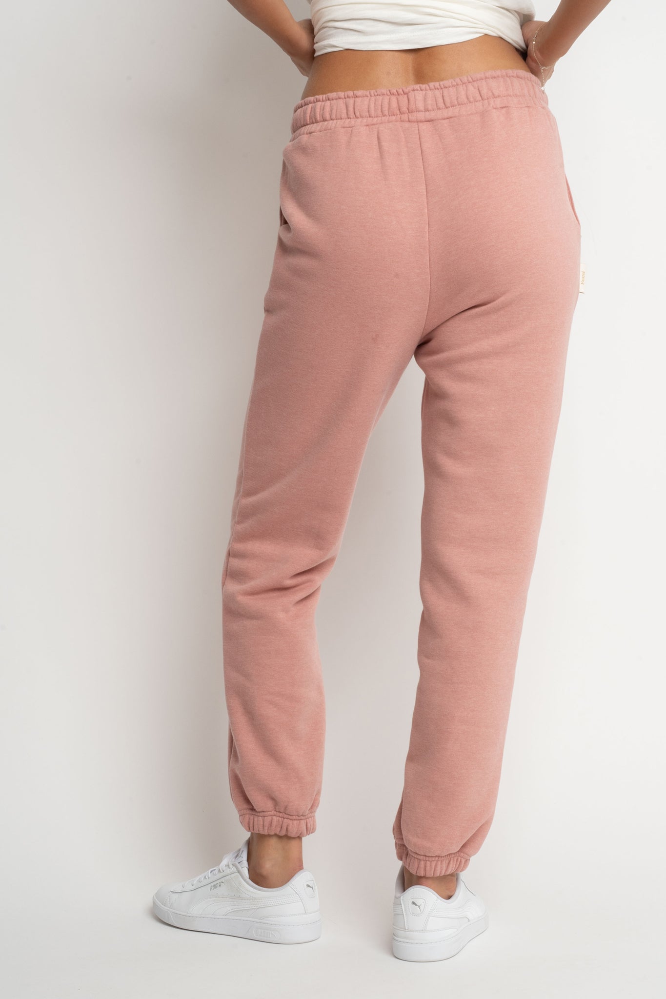 PINK MELANGE SWEATPANTS - HARUKA
