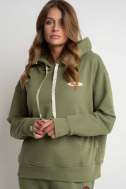 KHAKI HOODIE - AURENA