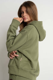 KHAKI HOODIE - AURENA