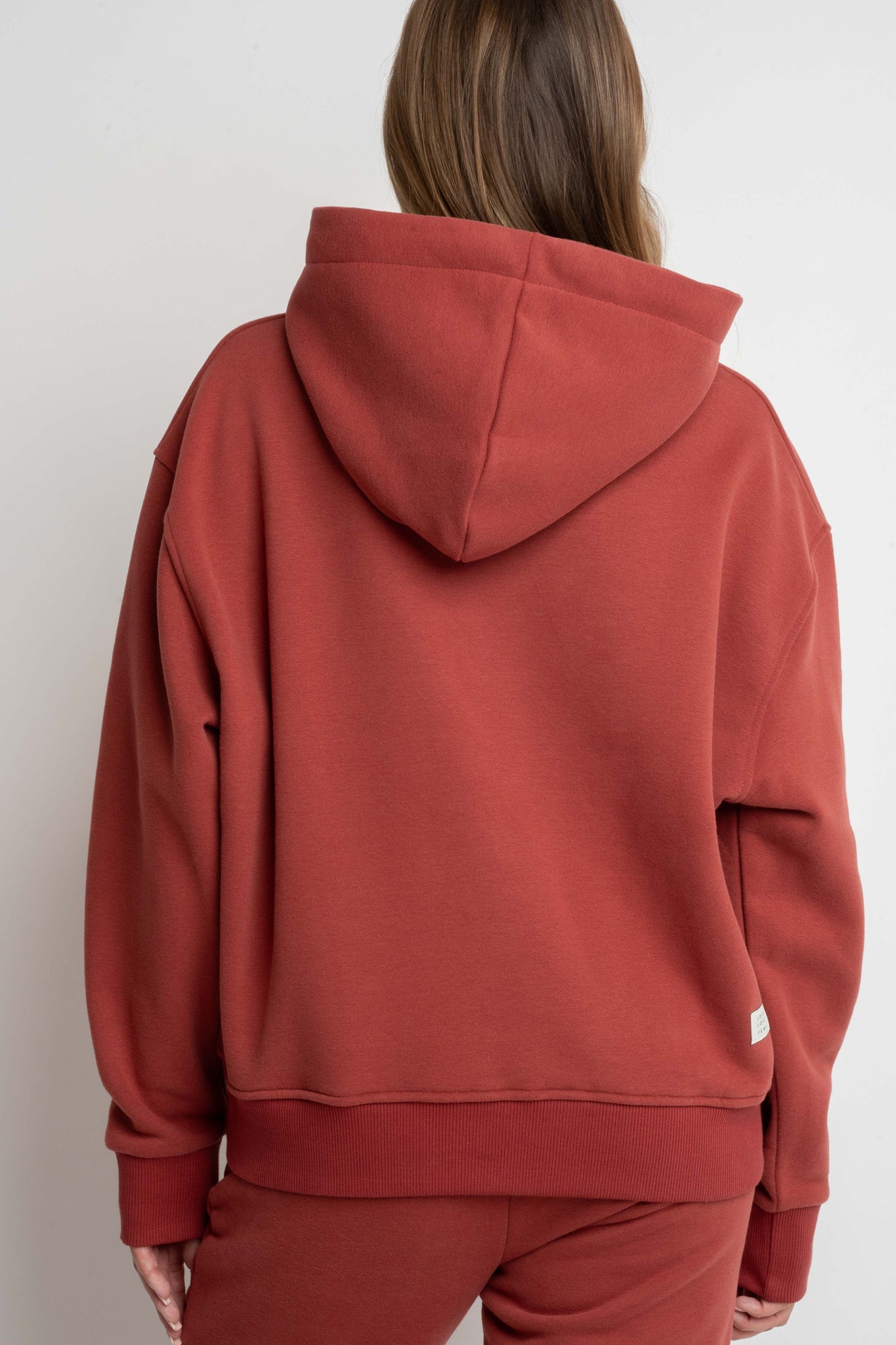 BRICK RED HOODIE - AURENA