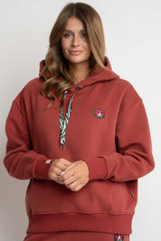 BRICK RED HOODIE - AURENA