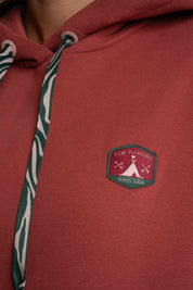 BRICK RED HOODIE - AURENA