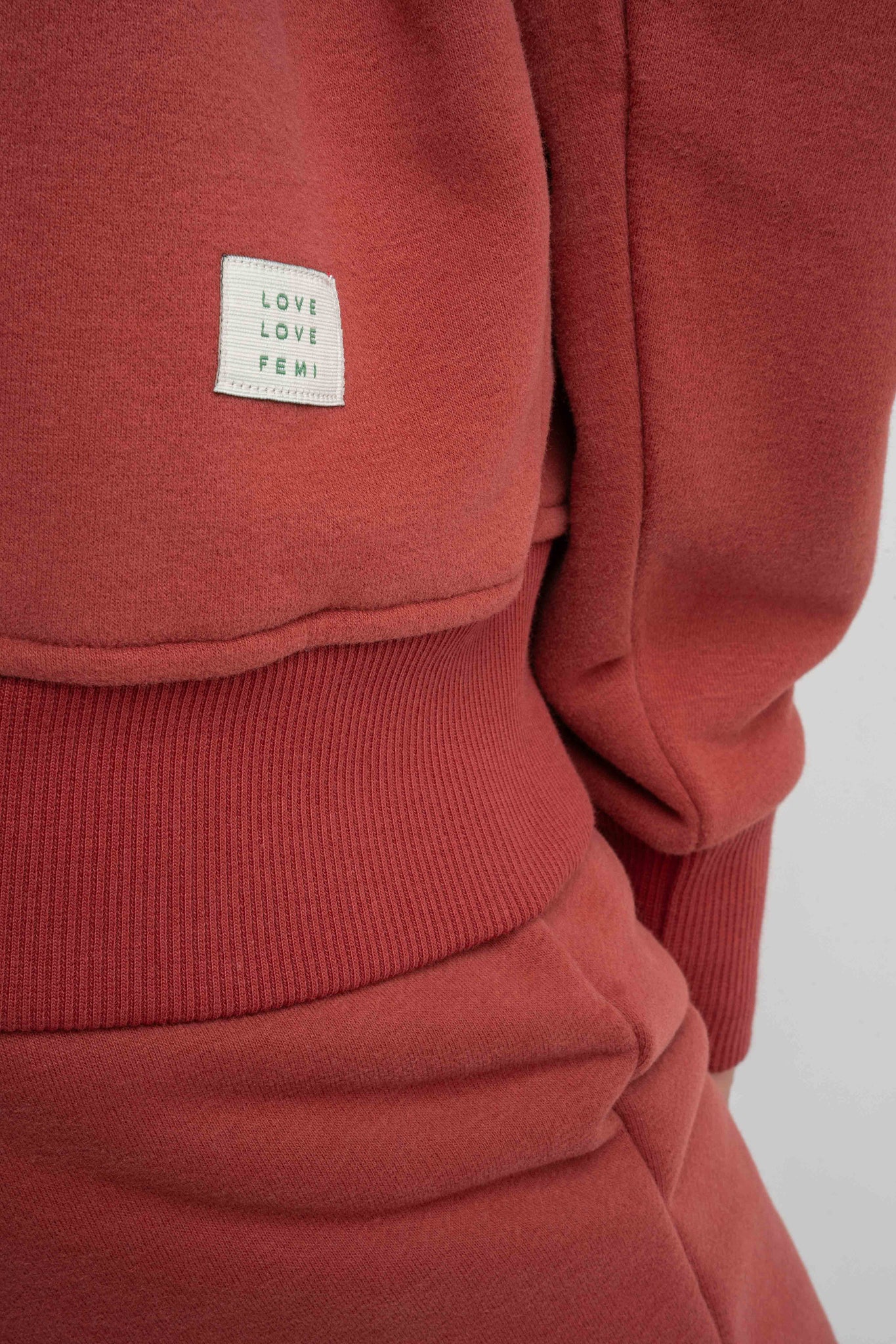 BRICK RED HOODIE - AURENA