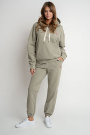 BLUZA Z KAPTUREM JASNY KHAKI- AURENA