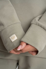 BLUZA Z KAPTUREM JASNY KHAKI- AURENA