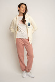 BLUZA ROZPINANA Z KAPTUREM ECRU - INI