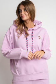 BLUZA Z KAPTUREM RÓŻOWA  - AURENA
