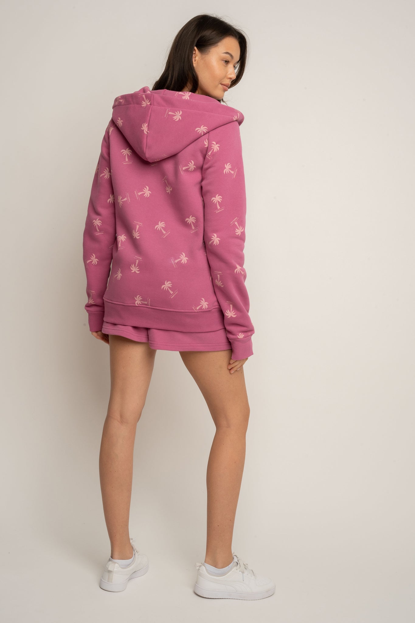 BLUZA Z KAPTUREM AMUR -FUCHSIA