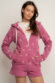BLUZA Z KAPTUREM AMUR -FUCHSIA