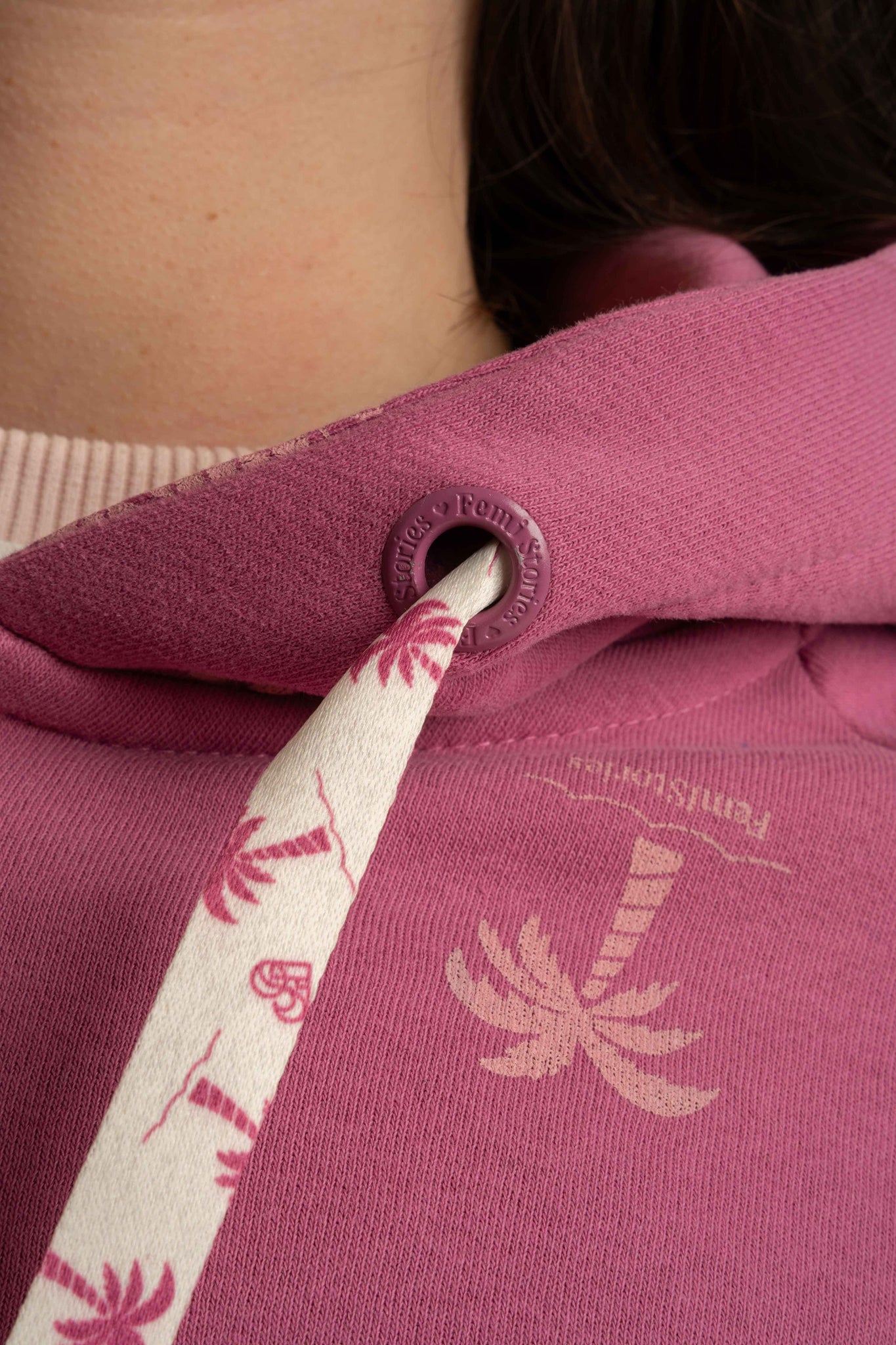BLUZA Z KAPTUREM AMUR -FUCHSIA