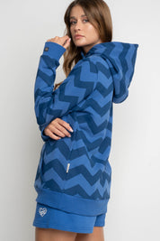 AZURE BLUE HOODIE - RUM