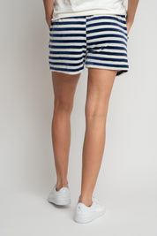 VELVET SHORTS NAVY BLUE WITH STRIPES - MOLOKAI