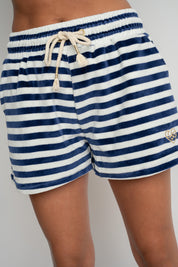 VELVET SHORTS NAVY BLUE WITH STRIPES - MOLOKAI
