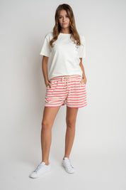 VELVET SHORTS NAVY BLUE WITH STRIPES - MOLOKAI