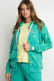 BLUZA Z KAPTUREM AMUR - GARDEN GREEN