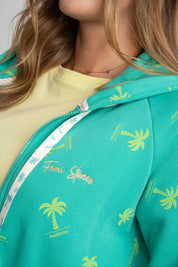 BLUZA Z KAPTUREM AMUR - GARDEN GREEN