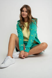 BLUZA Z KAPTUREM AMUR - GARDEN GREEN