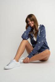 BLUZA Z KAPTUREM AMUR - NAVY