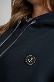 NAVY HOODED SWEATSHIRT - EMMA