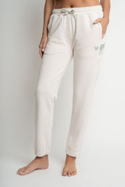 FITTED BEIGE SWEATPANTS - MAUI