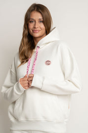 WHITE HOODED SWEATSHIRT - AURENA