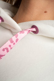 WHITE HOODED SWEATSHIRT - AURENA