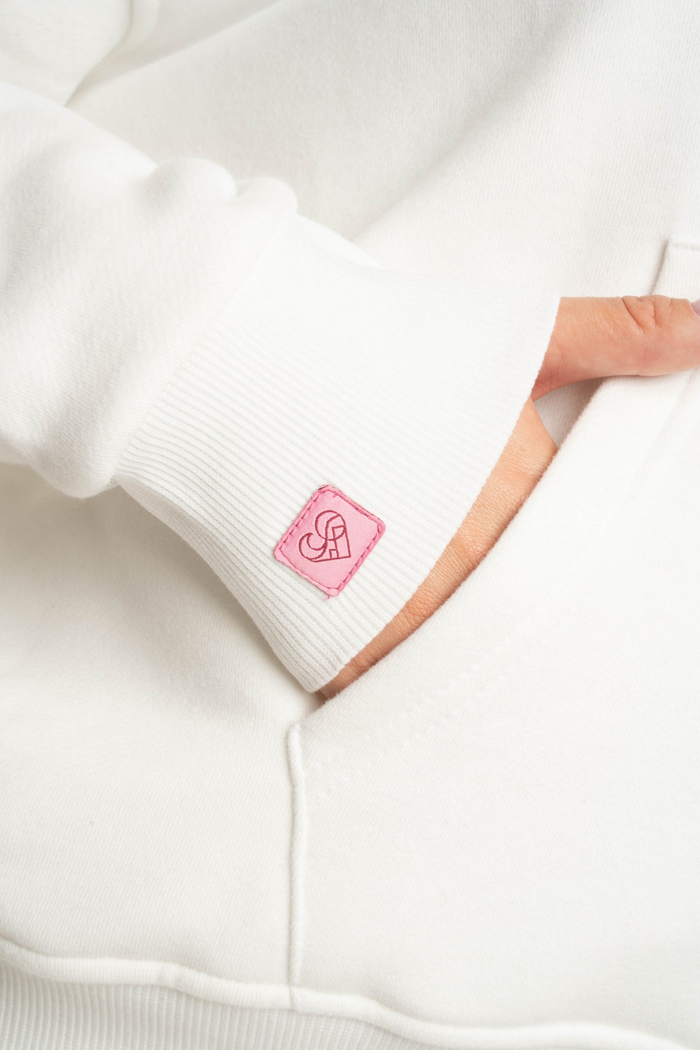 WHITE HOODED SWEATSHIRT - AURENA