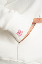 WHITE HOODED SWEATSHIRT - AURENA
