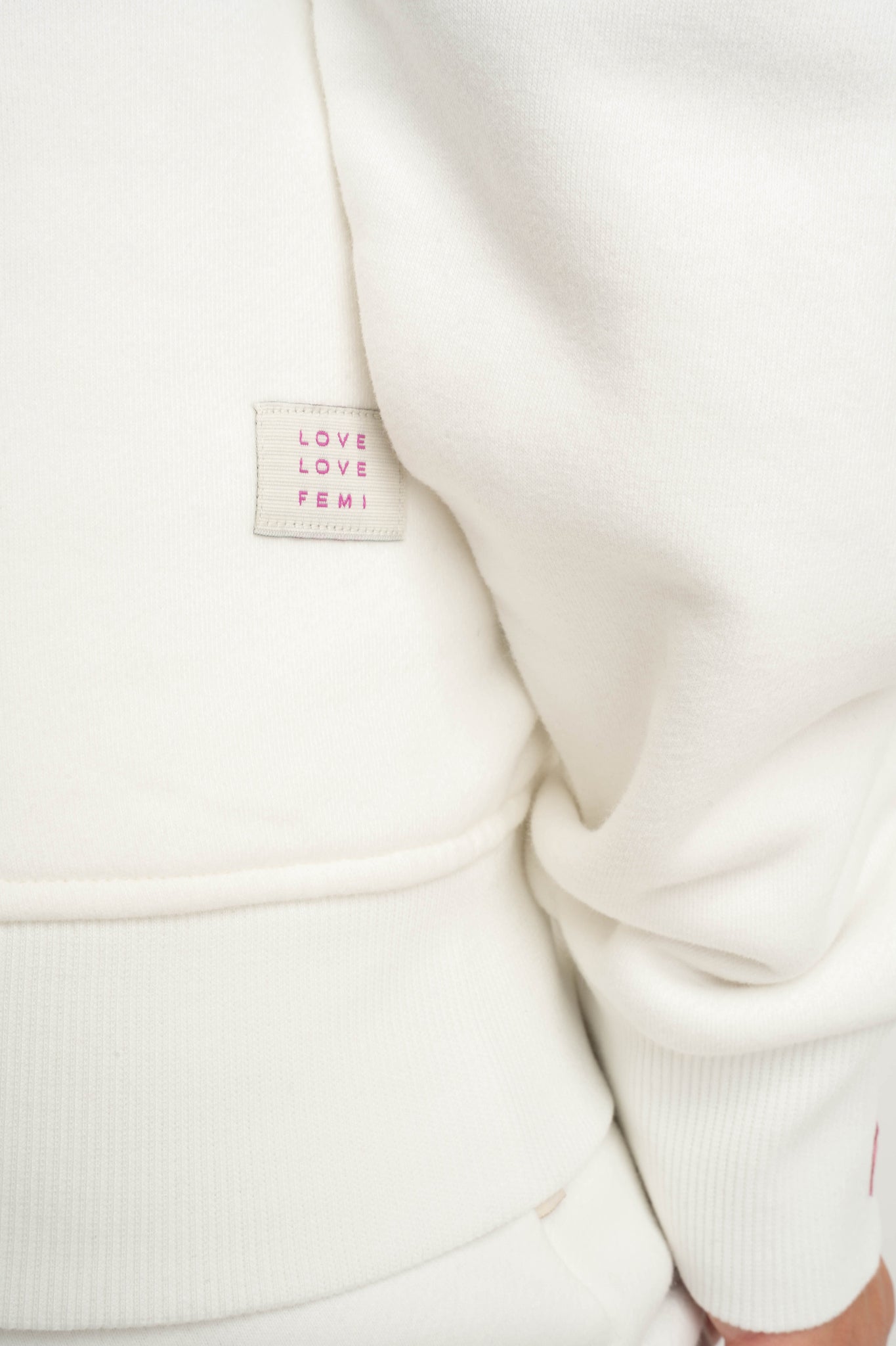 WHITE HOODED SWEATSHIRT - AURENA