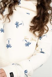 CHILDREN'S ECRU HOODED SWEATSHIRT - RUM