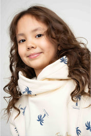 CHILDREN'S ECRU HOODED SWEATSHIRT - RUM