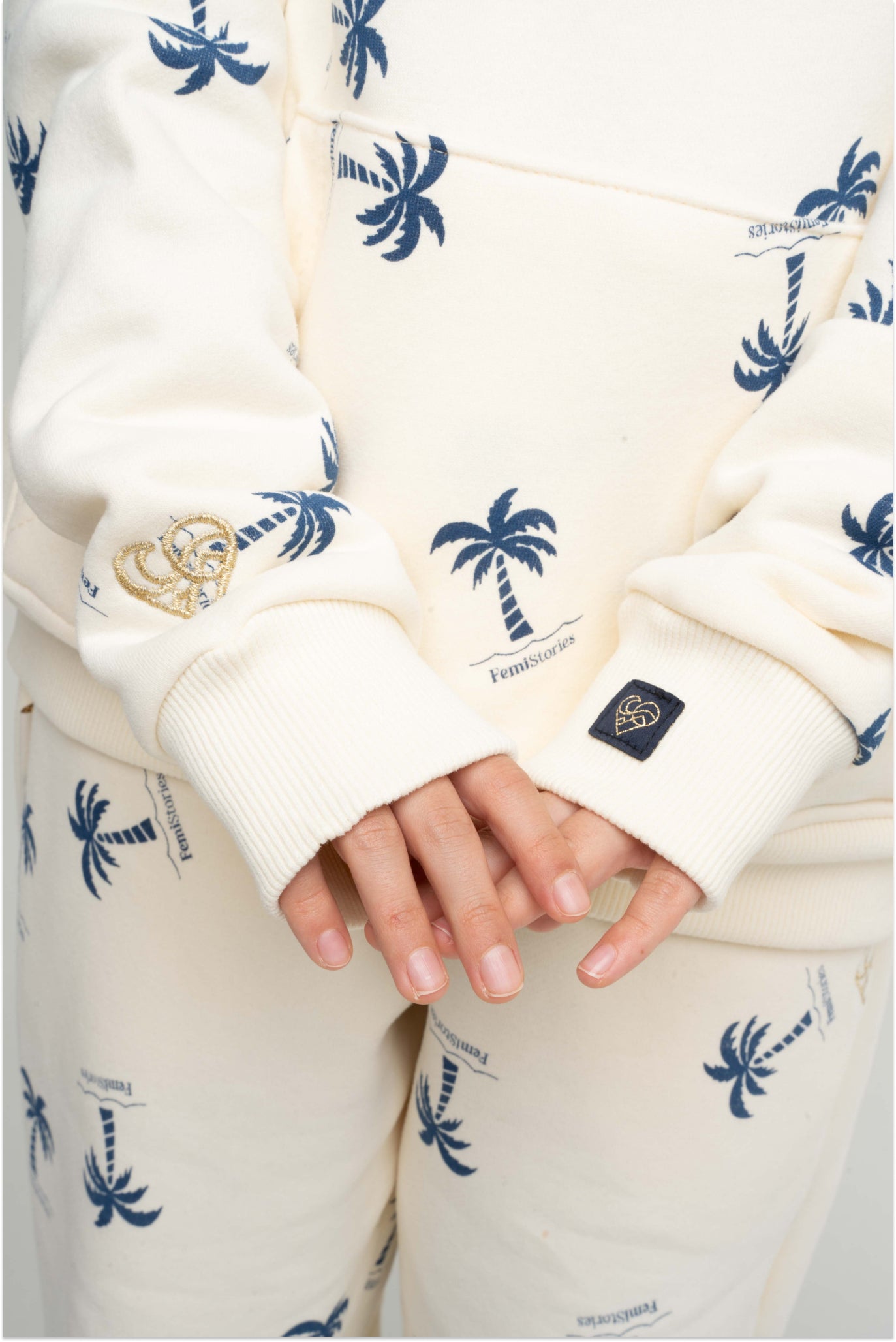 CHILDREN'S ECRU HOODED SWEATSHIRT - RUM
