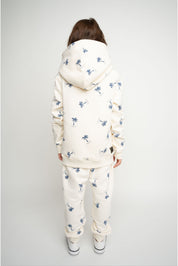 CHILDREN'S ECRU HOODED SWEATSHIRT - RUM