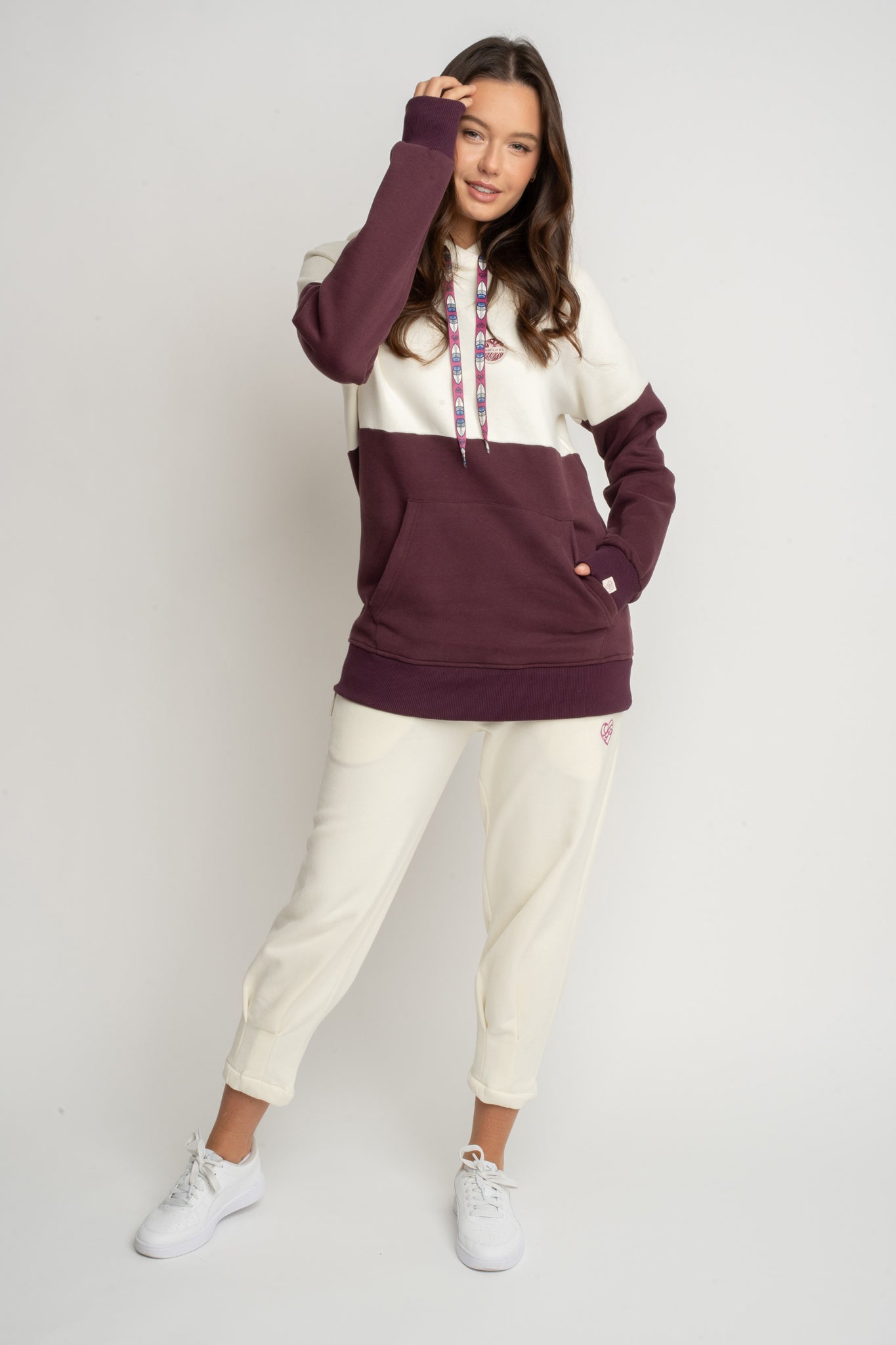 BLUZA Z KAPTUREM FIOLETOWA - KENTA