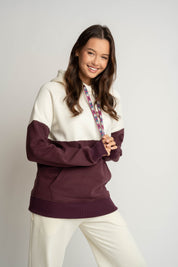 BLUZA Z KAPTUREM FIOLETOWA - KENTA
