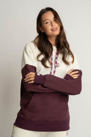BLUZA Z KAPTUREM FIOLETOWA - KENTA